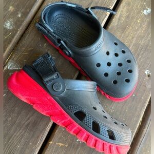 CROCS Kids' Black and Red Water Shoes